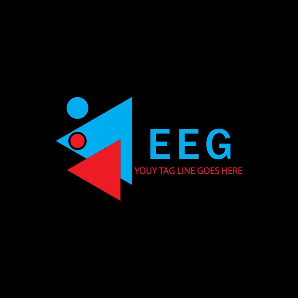 EEG letter logo creative design with vector graphic