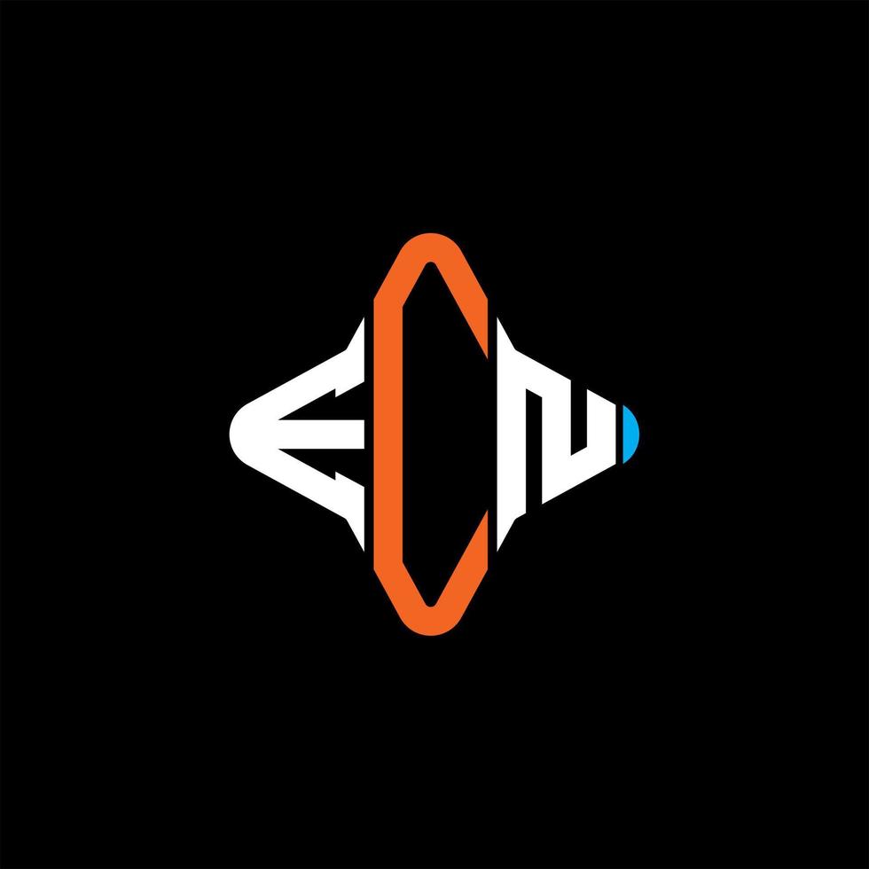 ECN letter logo creative design with vector graphic