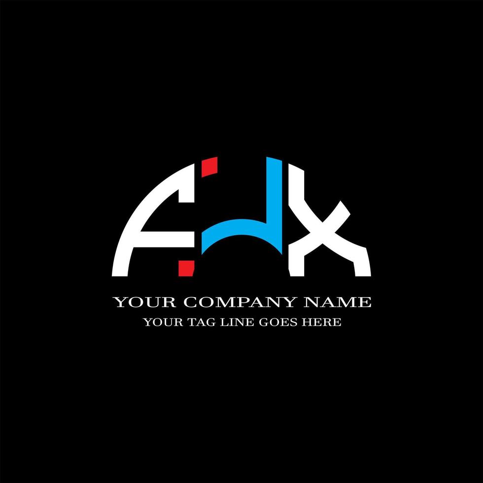 FJX letter logo creative design with vector graphic