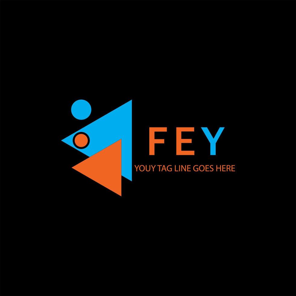 FEY letter logo creative design with vector graphic