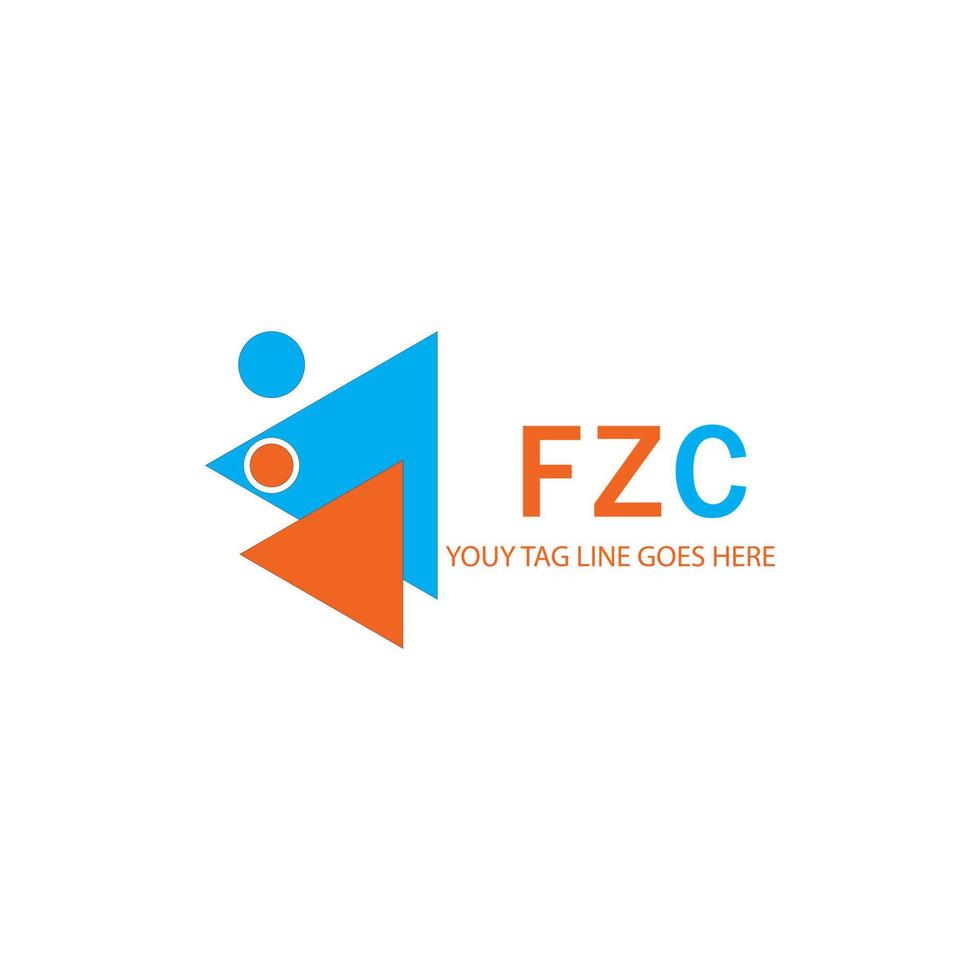 diseño creativo del logotipo de la letra fzc con gráfico vectorial vector