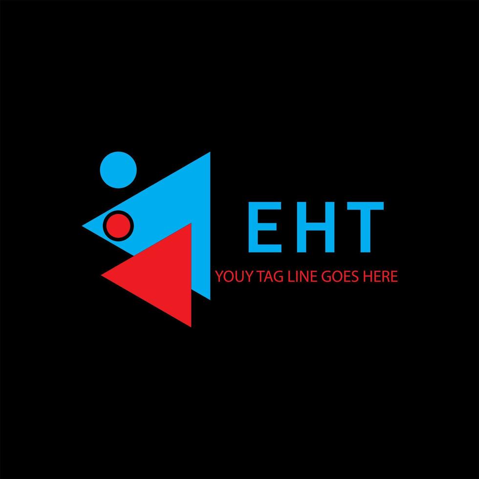 EHT letter logo creative design with vector graphic