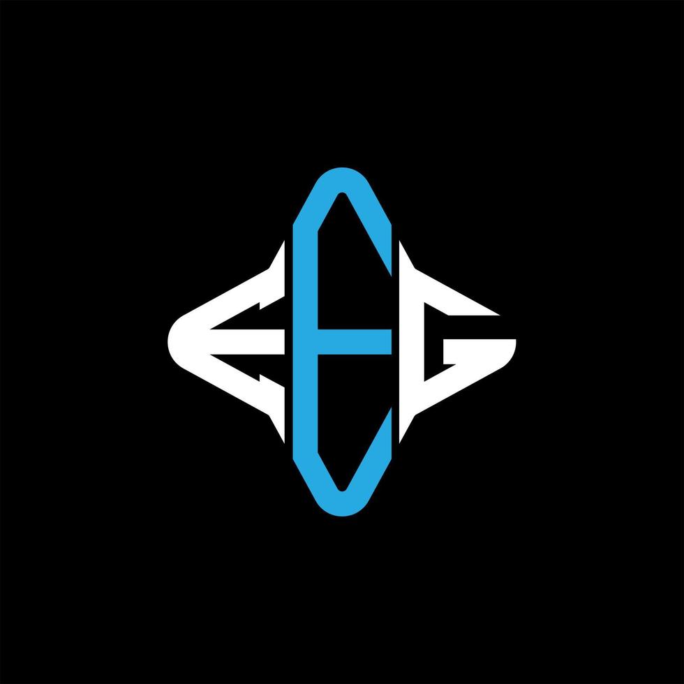 EEG letter logo creative design with vector graphic