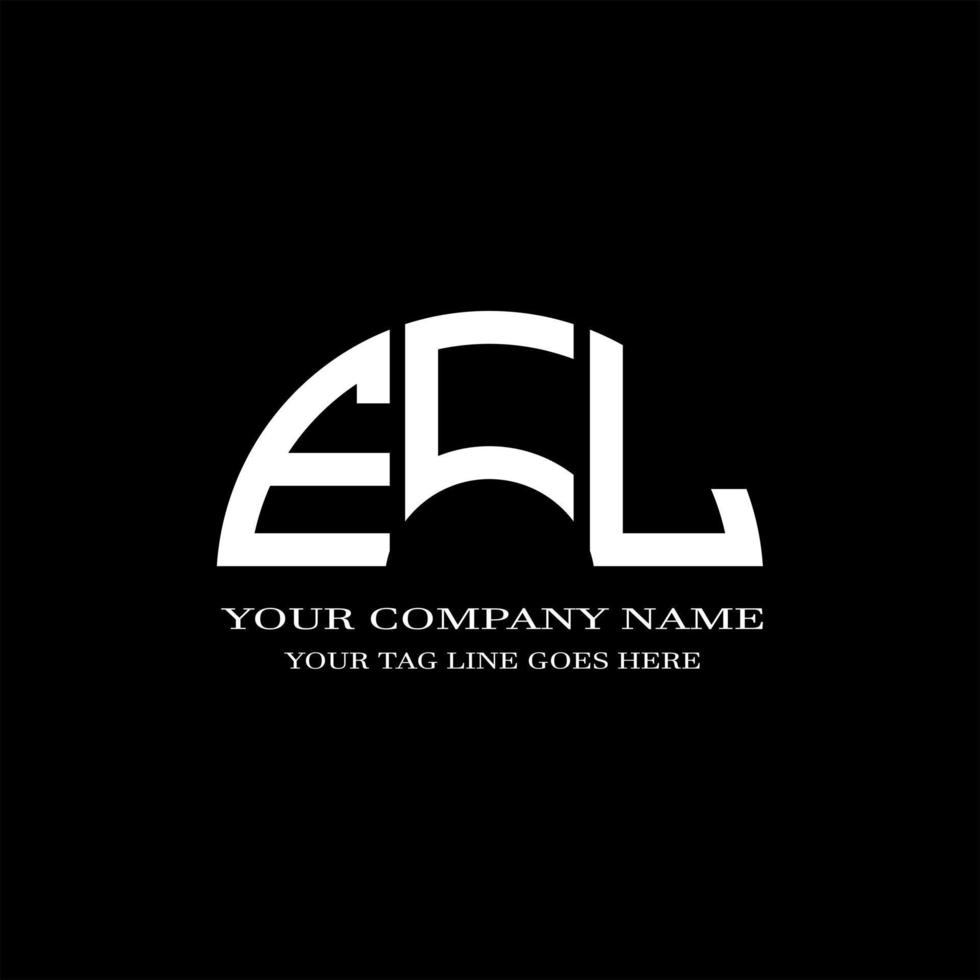 ECL letter logo creative design with vector graphic