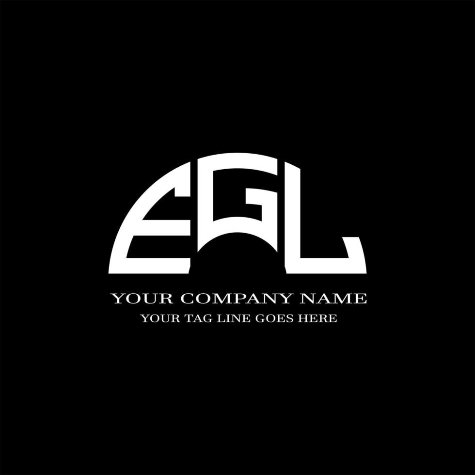 diseño creativo del logotipo de la letra egl con gráfico vectorial vector