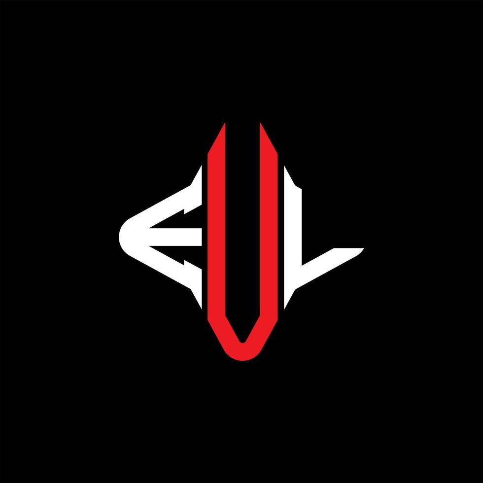 EUL letter logo creative design with vector graphic