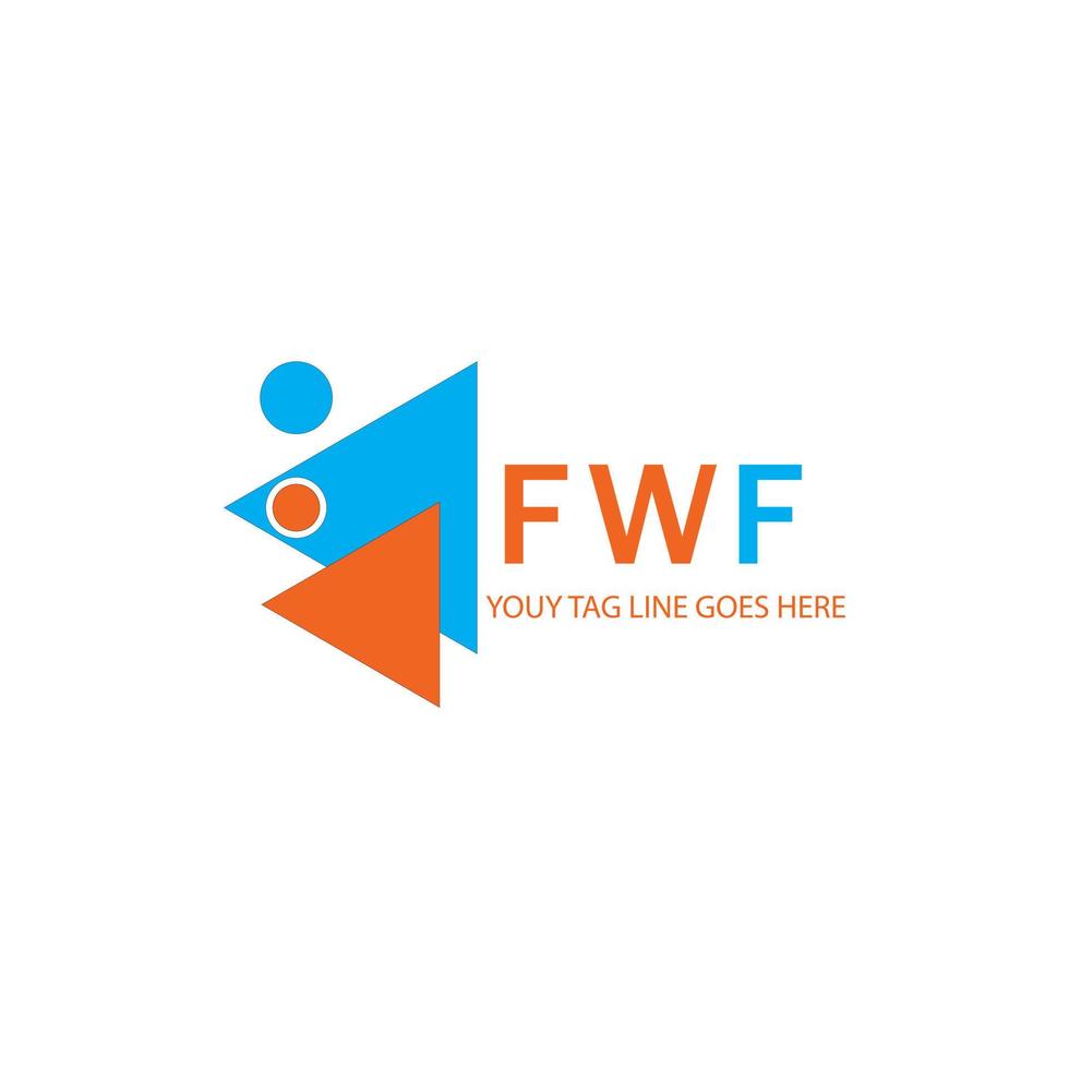 diseño creativo del logotipo de la letra fwf con gráfico vectorial vector