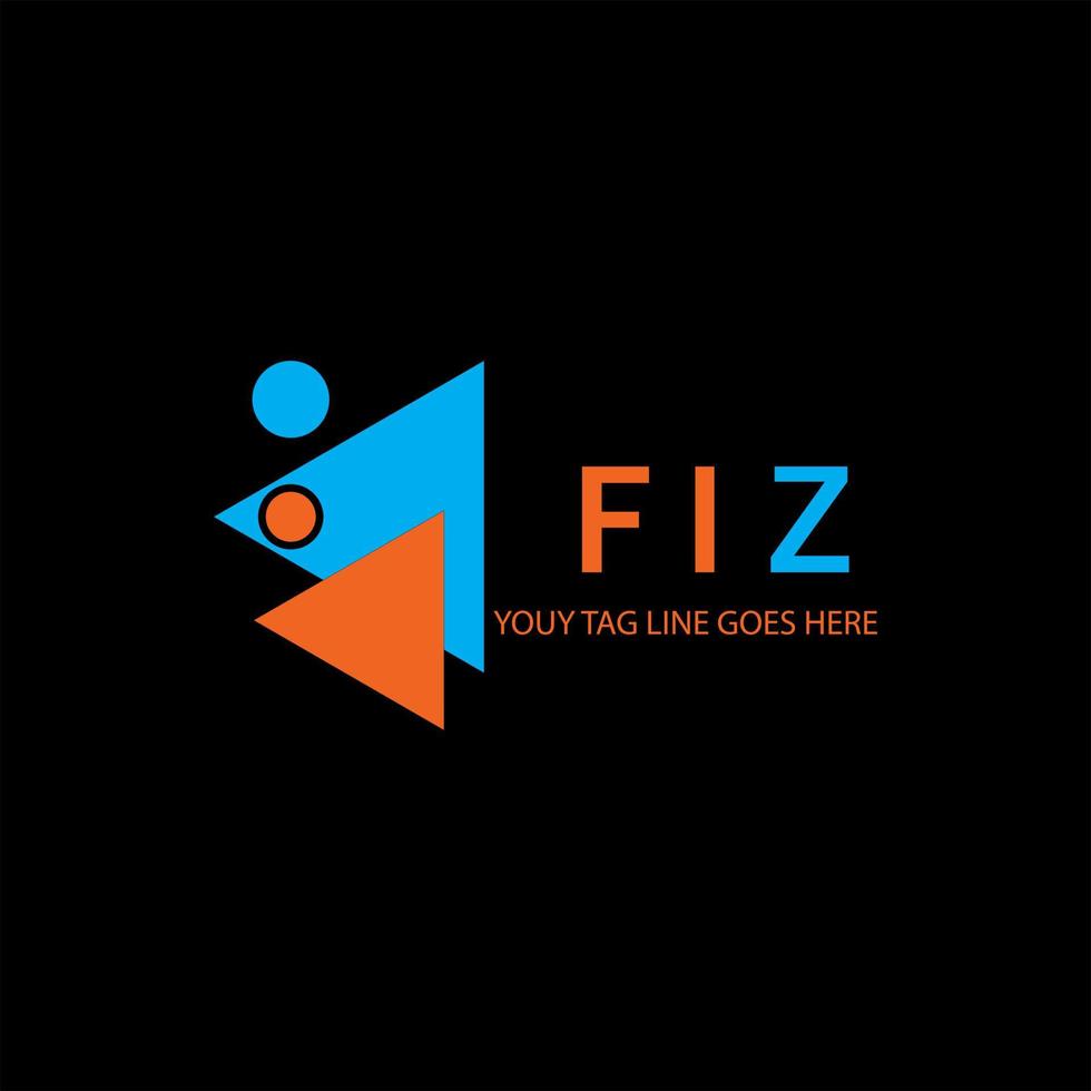 FIZ letter logo creative design with vector graphic