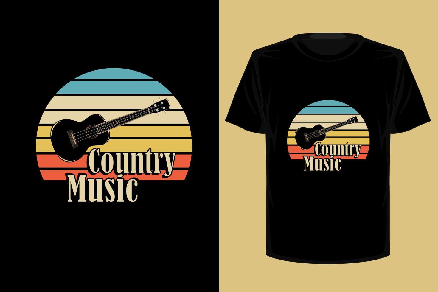 diseño de camiseta vintage retro de música country vector