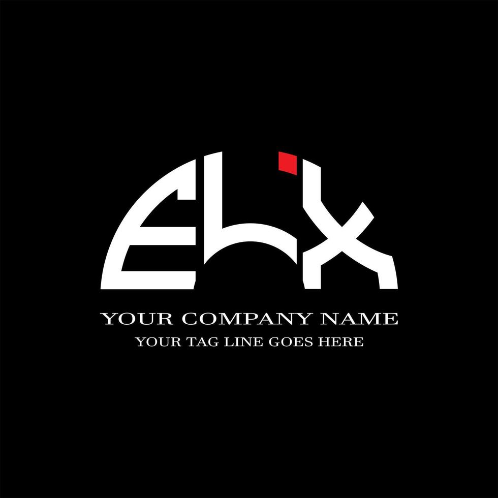 ELX letter logo creative design with vector graphic