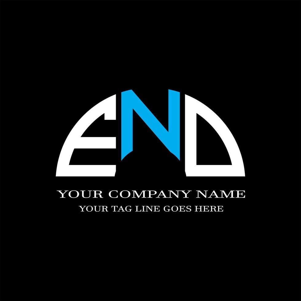 END letter logo creative design with vector graphic