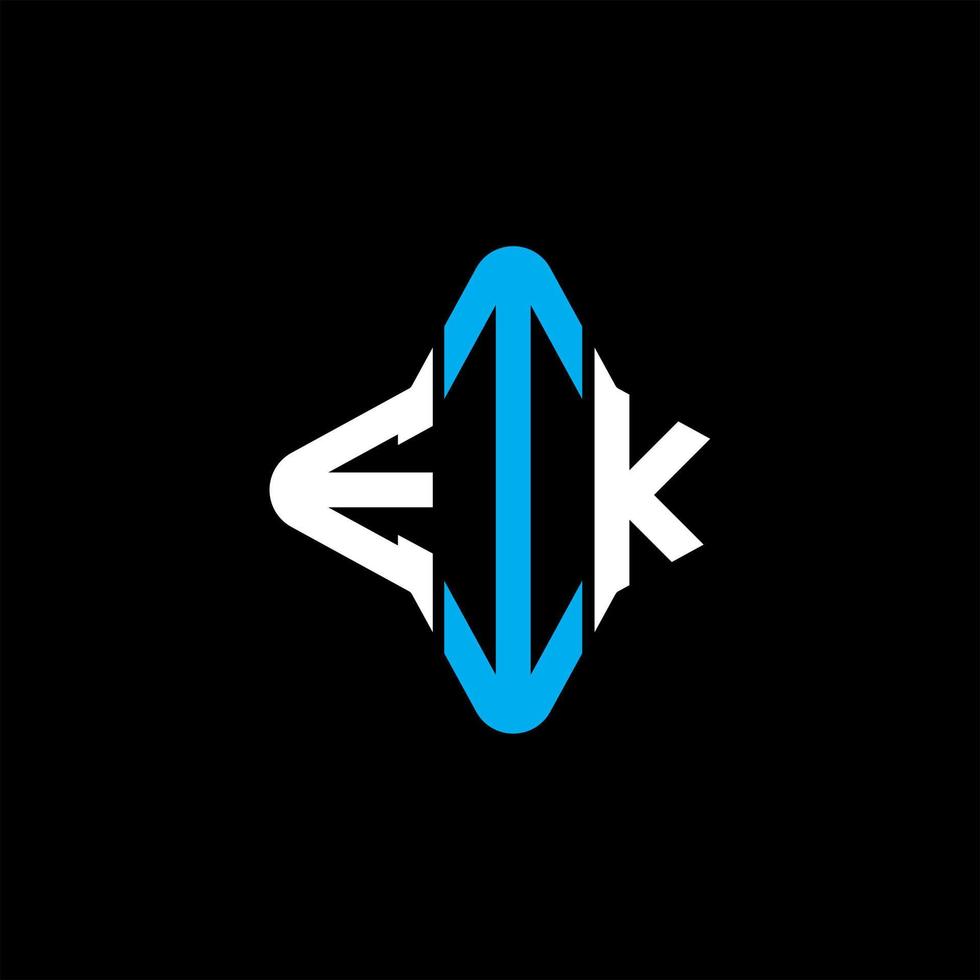 EIK letter logo creative design with vector graphic