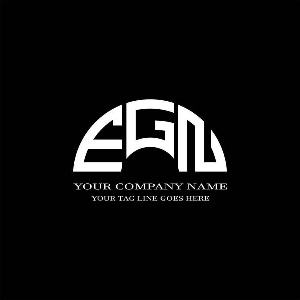 diseño creativo del logotipo de la letra egn con gráfico vectorial vector