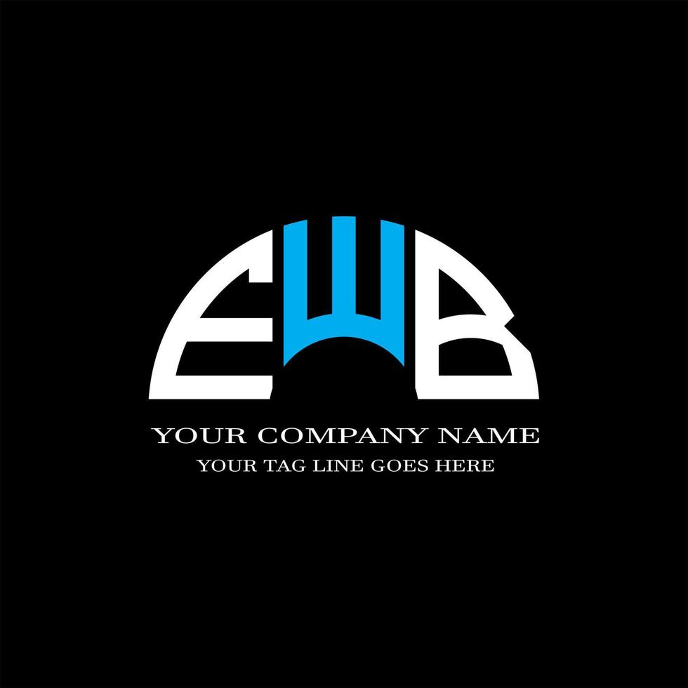 EWB letter logo creative design with vector graphic