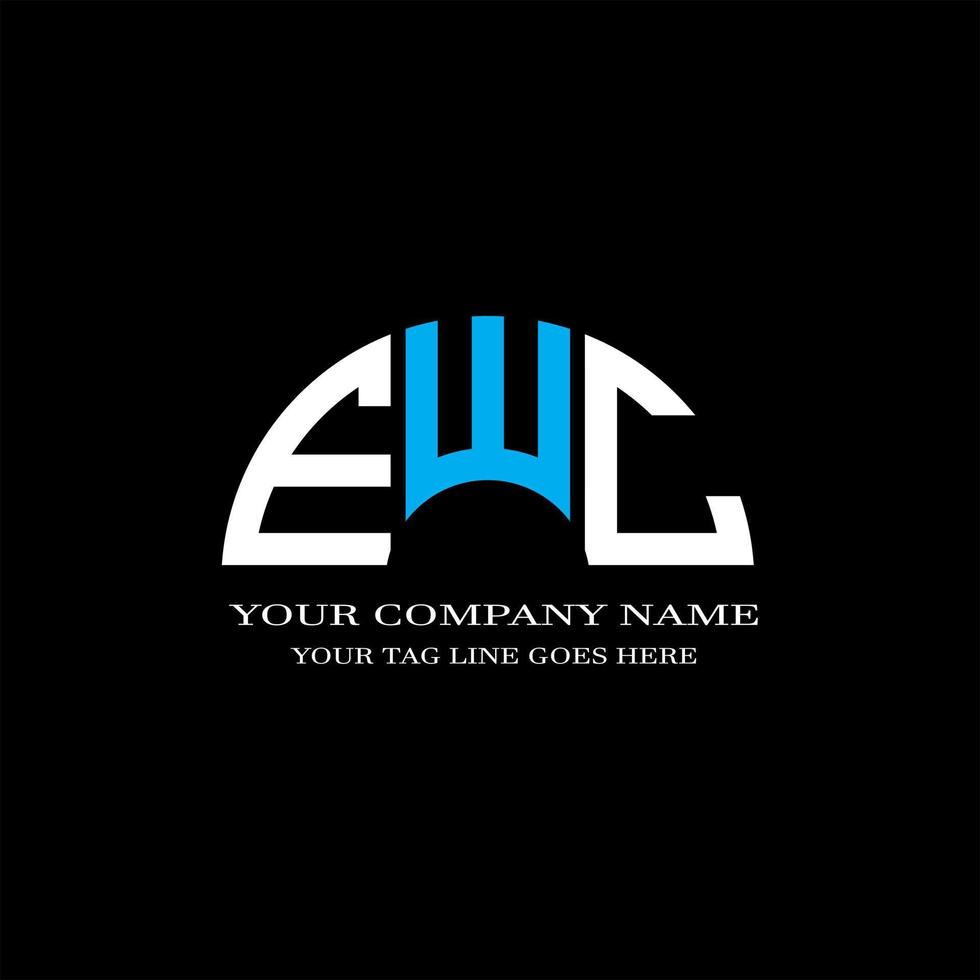 EWC letter logo creative design with vector graphic