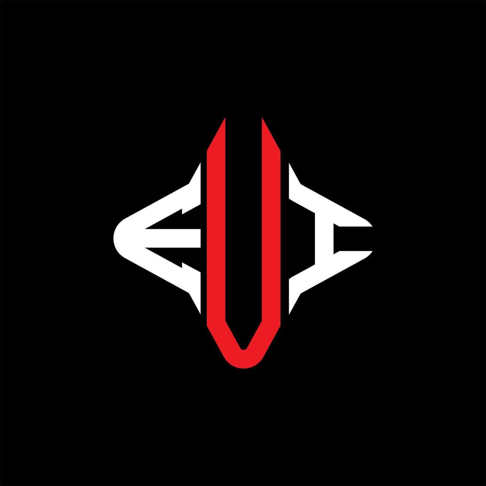 EUI letter logo creative design with vector graphic