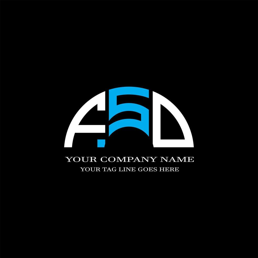 FSD letter logo creative design with vector graphic