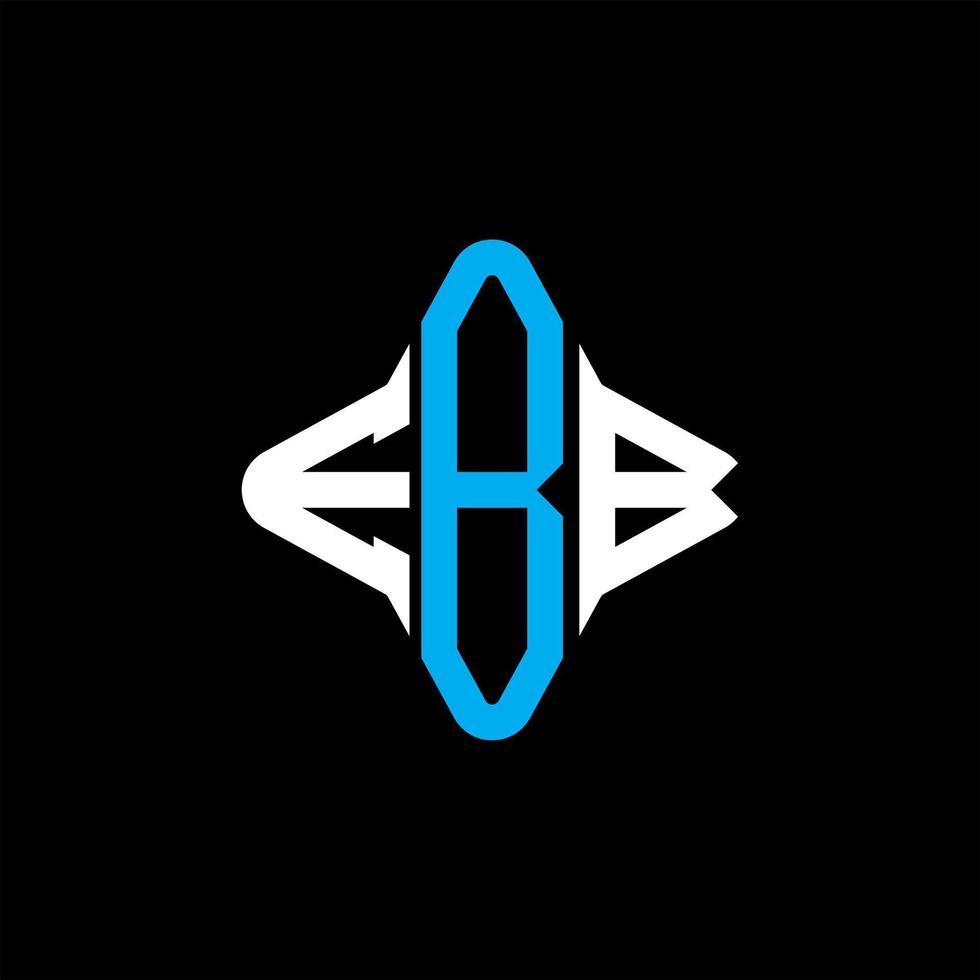 EBB letter logo creative design with vector graphic