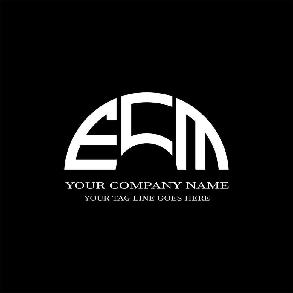 ECM letter logo creative design with vector graphic