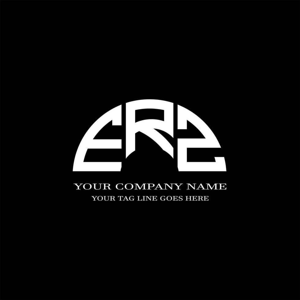 ERZ letter logo creative design with vector graphic
