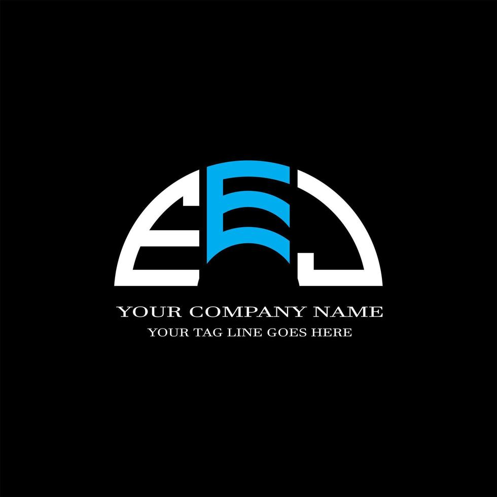 EEJ letter logo creative design with vector graphic