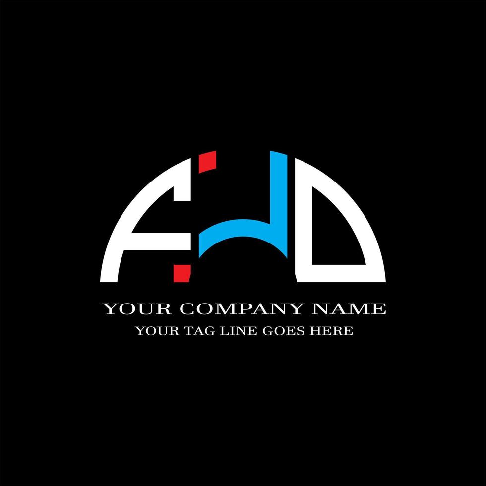 FJD letter logo creative design with vector graphic