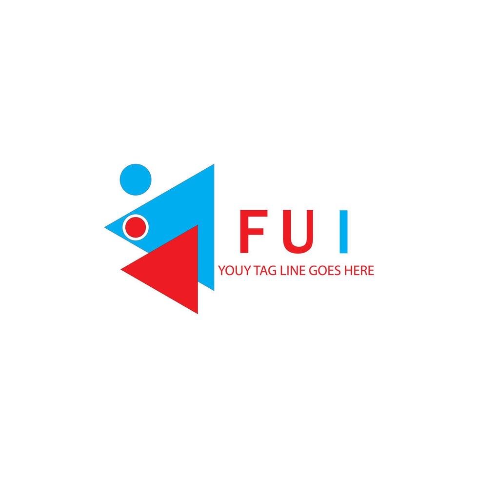 FUI letter logo creative design with vector graphic