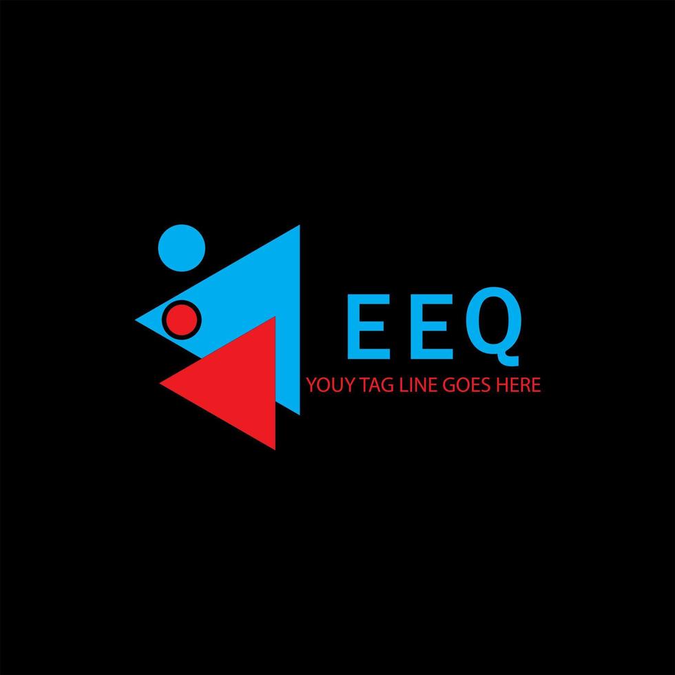 diseño creativo del logotipo de la letra eeq con gráfico vectorial vector