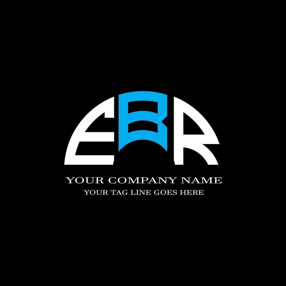 EBR letter logo creative design with vector graphic