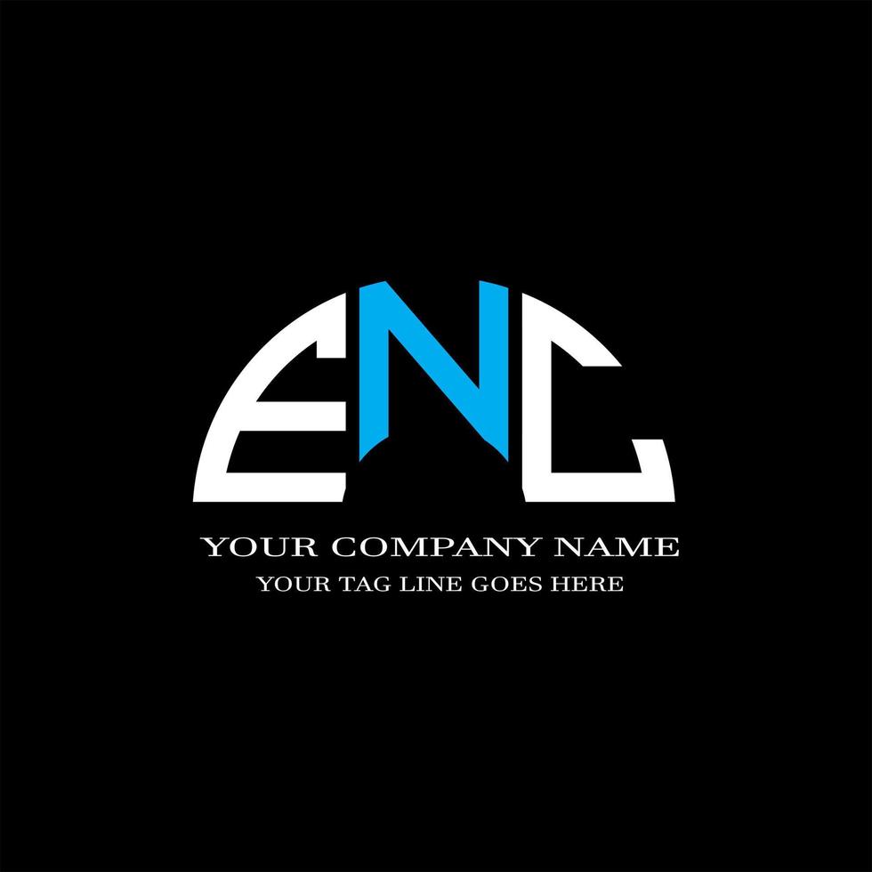 ENC letter logo creative design with vector graphic