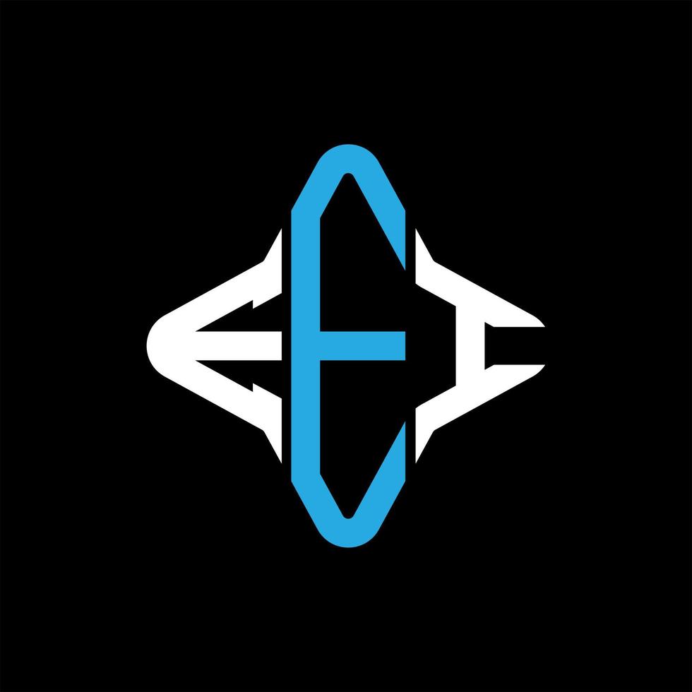 diseño creativo del logotipo de la letra eei con gráfico vectorial vector