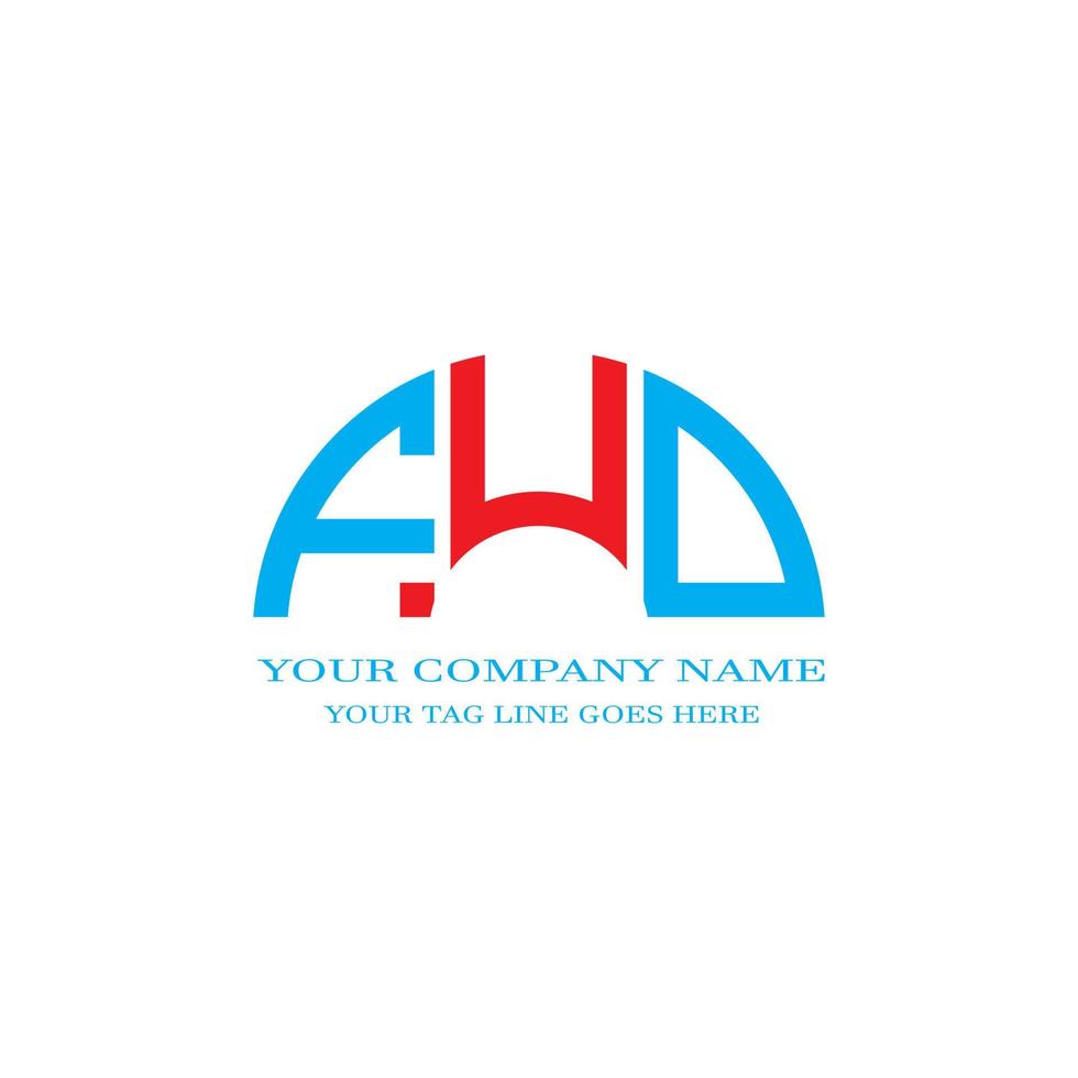 FUD letter logo creative design with vector graphic