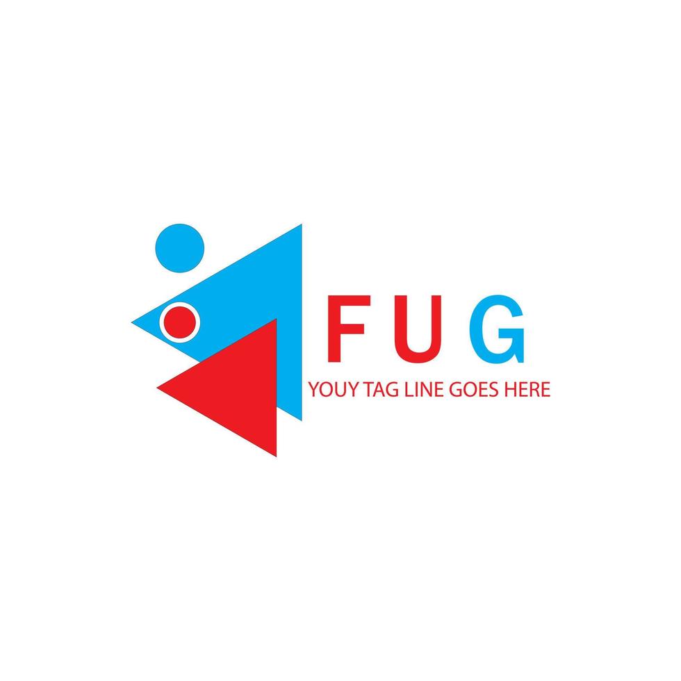 diseño creativo del logotipo de la letra fug con gráfico vectorial vector