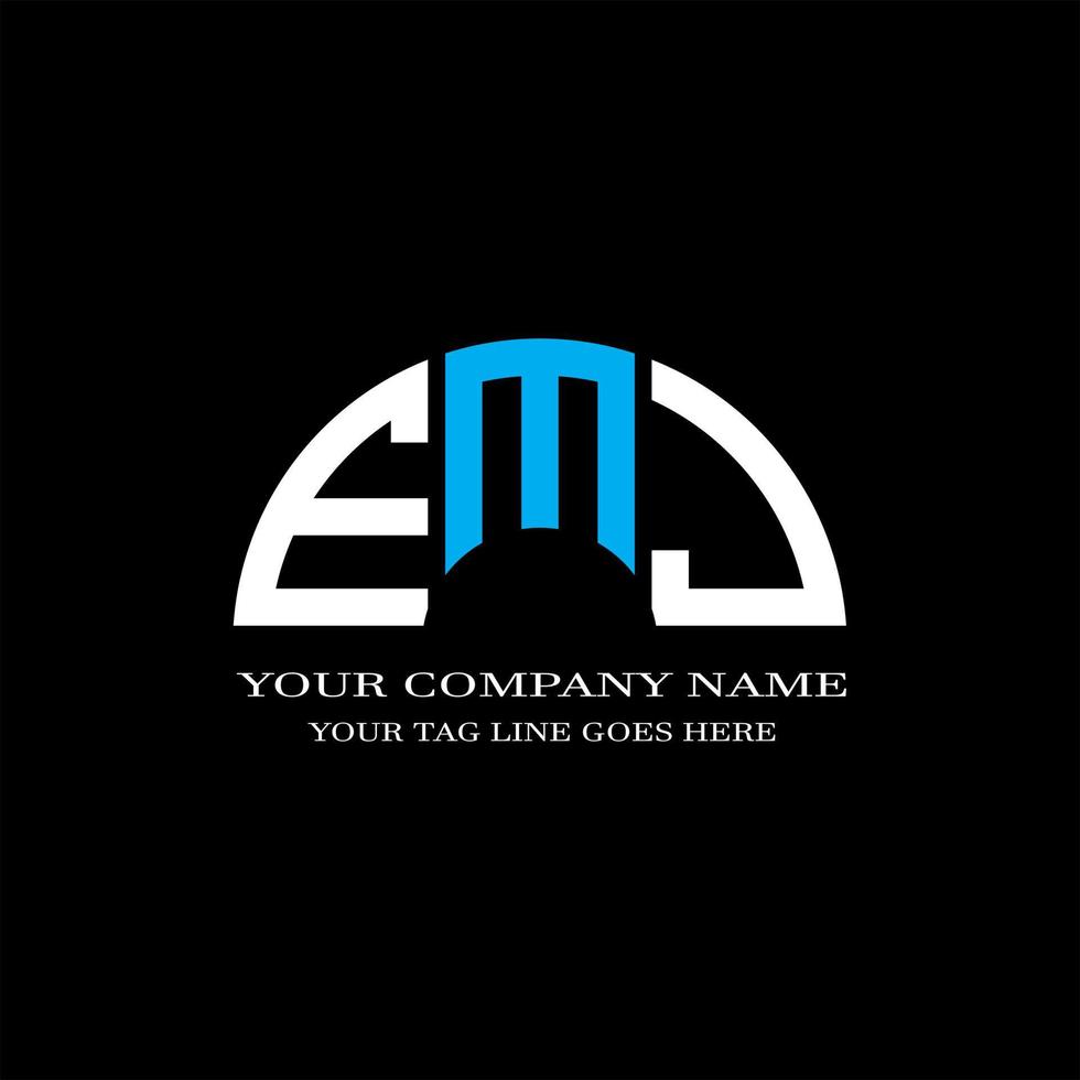 EMJ letter logo creative design with vector graphic