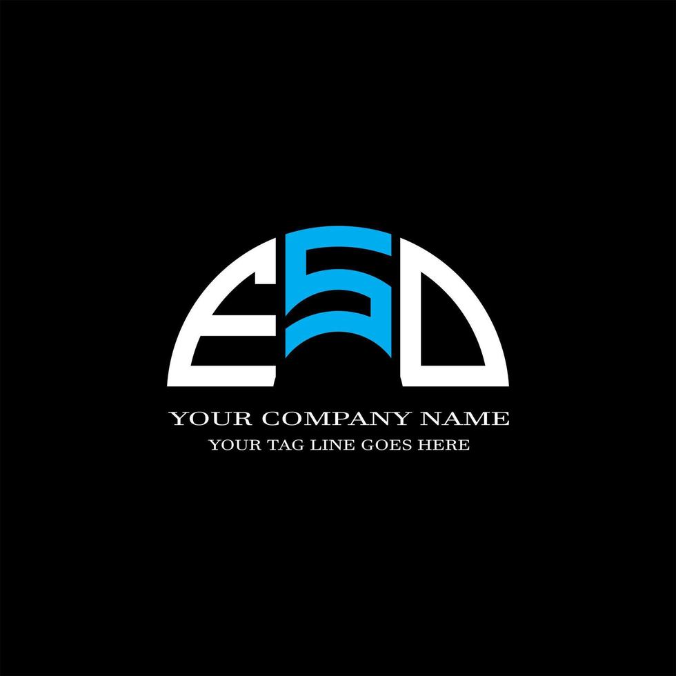 ESD letter logo creative design with vector graphic