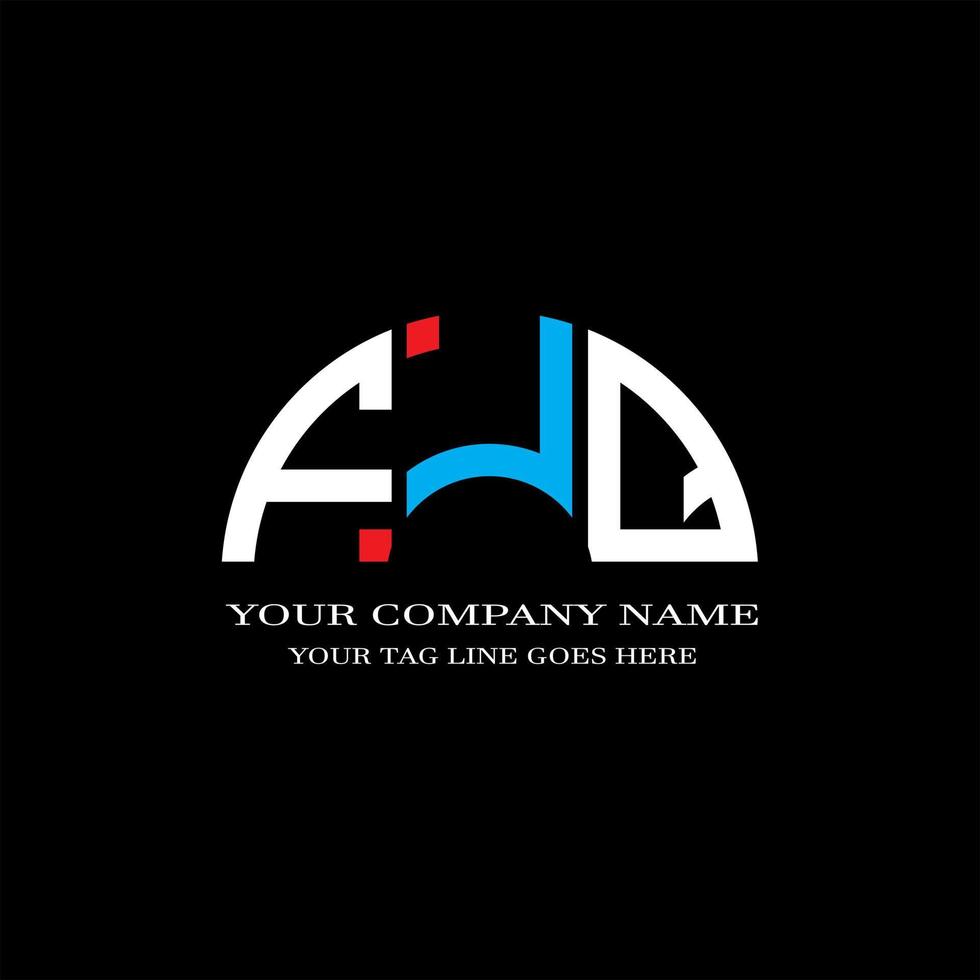 FJQ letter logo creative design with vector graphic