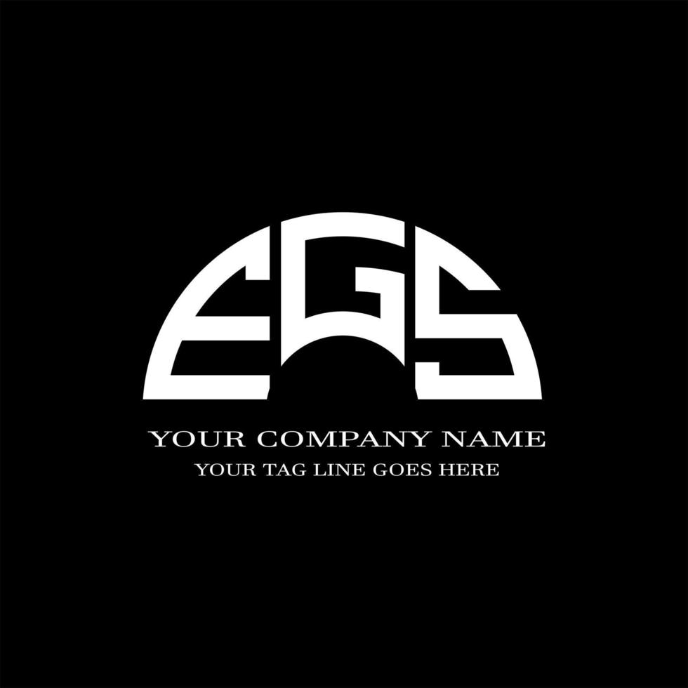 diseño creativo del logotipo de la letra egs con gráfico vectorial vector