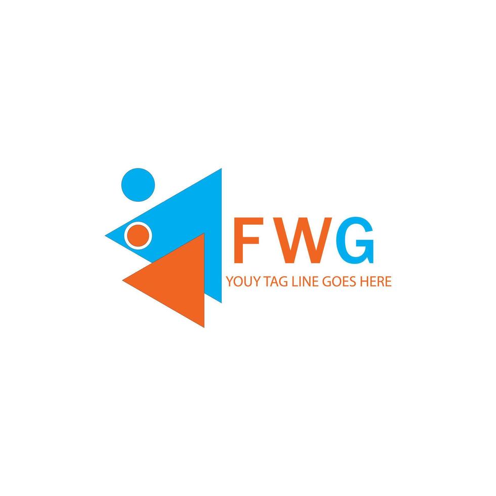 diseño creativo del logotipo de la letra fwg con gráfico vectorial vector