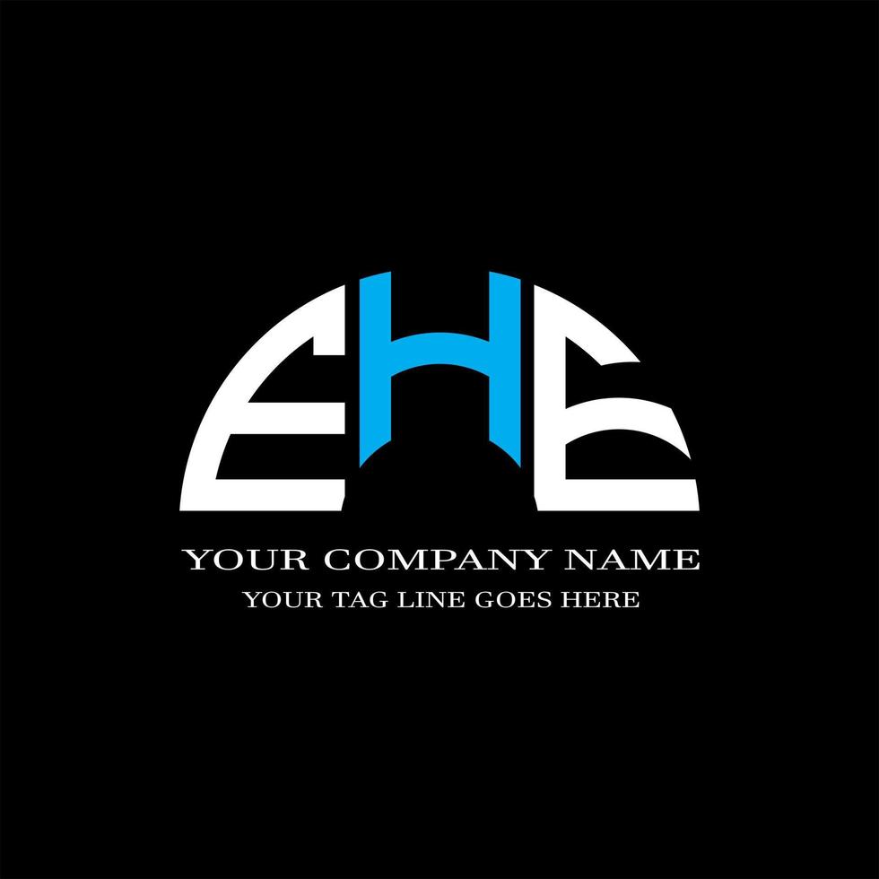 EHE letter logo creative design with vector graphic