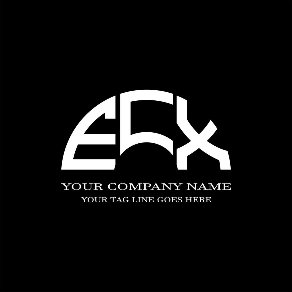 ECX letter logo creative design with vector graphic
