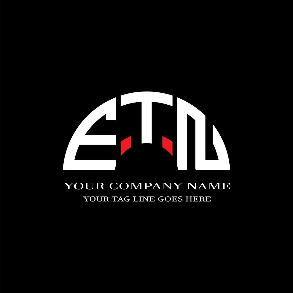 ETN letter logo creative design with vector graphic