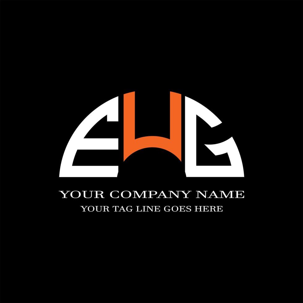 diseño creativo del logotipo de la letra eug con gráfico vectorial vector
