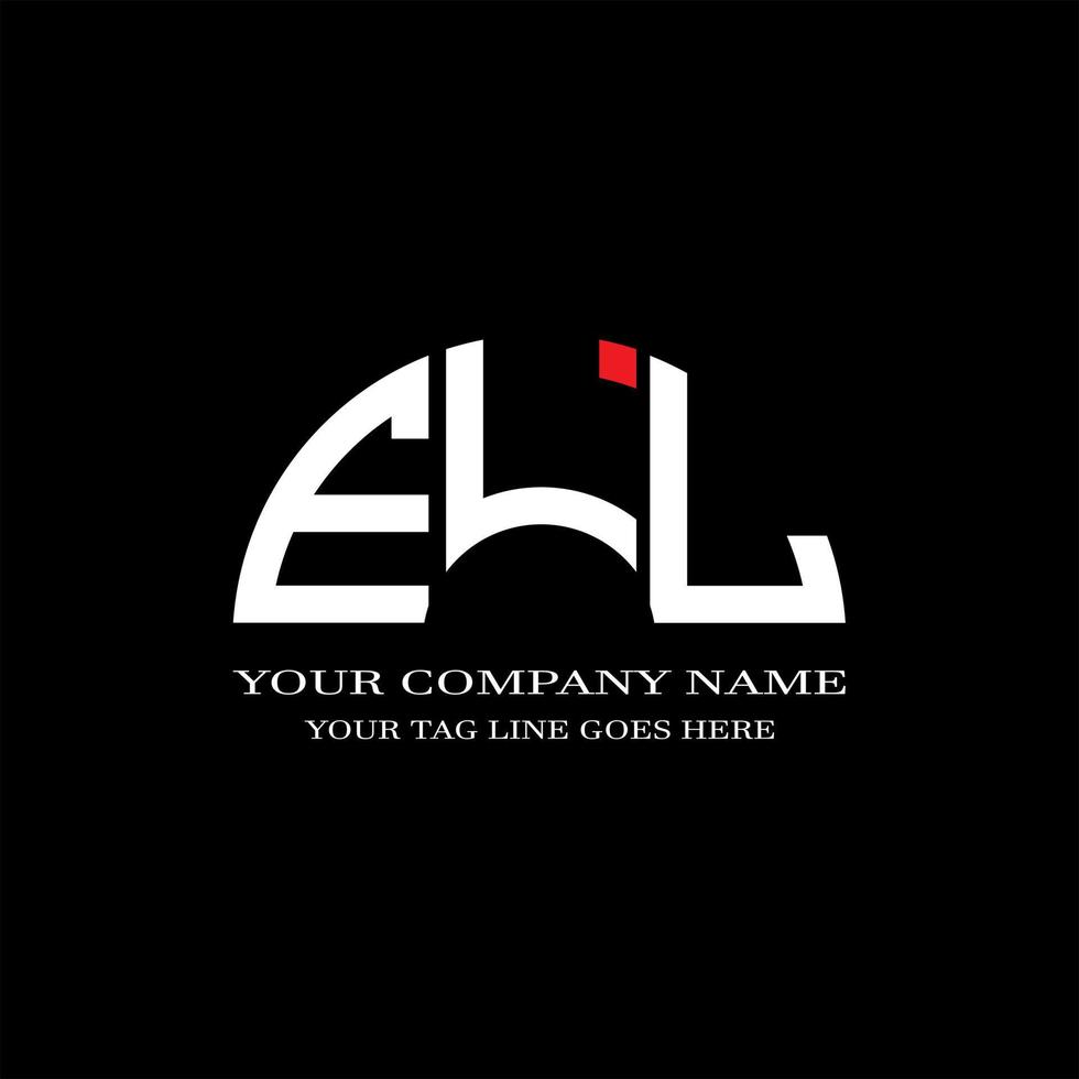 ELL letter logo creative design with vector graphic