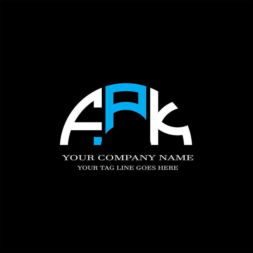 FPK letter logo creative design with vector graphic