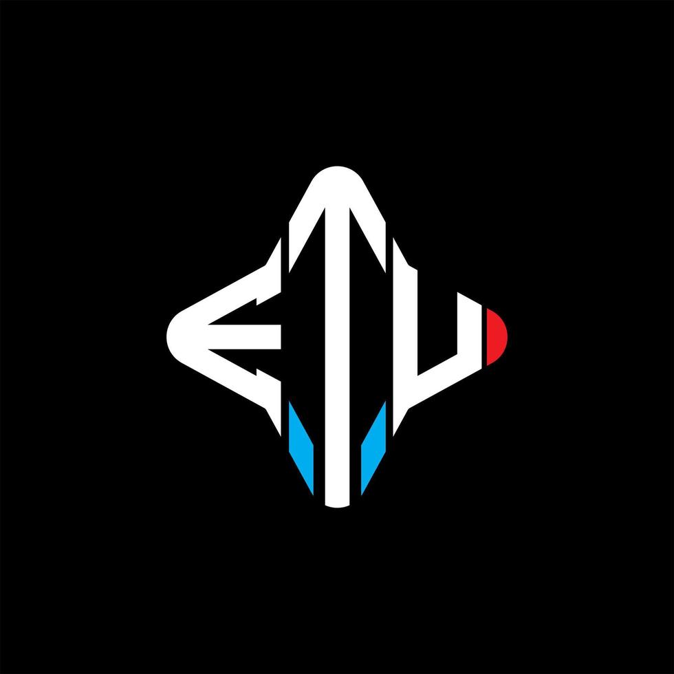 ETU letter logo creative design with vector graphic