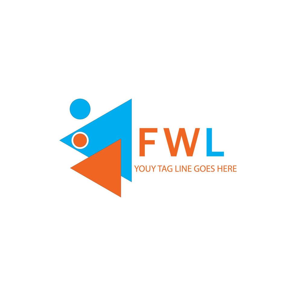 FWL letter logo creative design with vector graphic