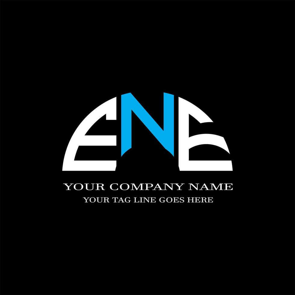 ENE letter logo creative design with vector graphic