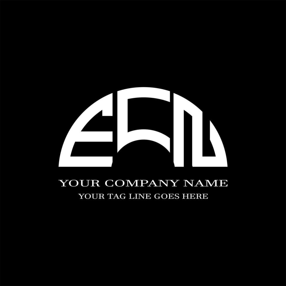 ECN letter logo creative design with vector graphic