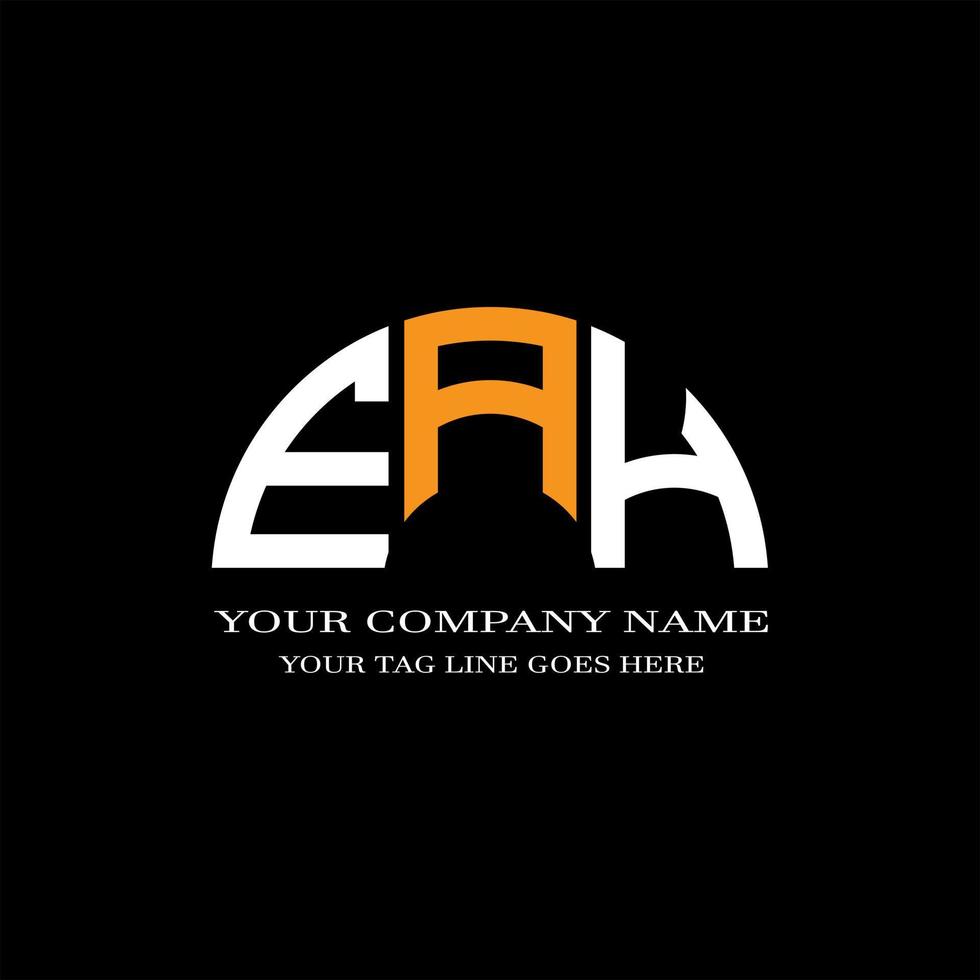 EAH letter logo creative design with vector graphic