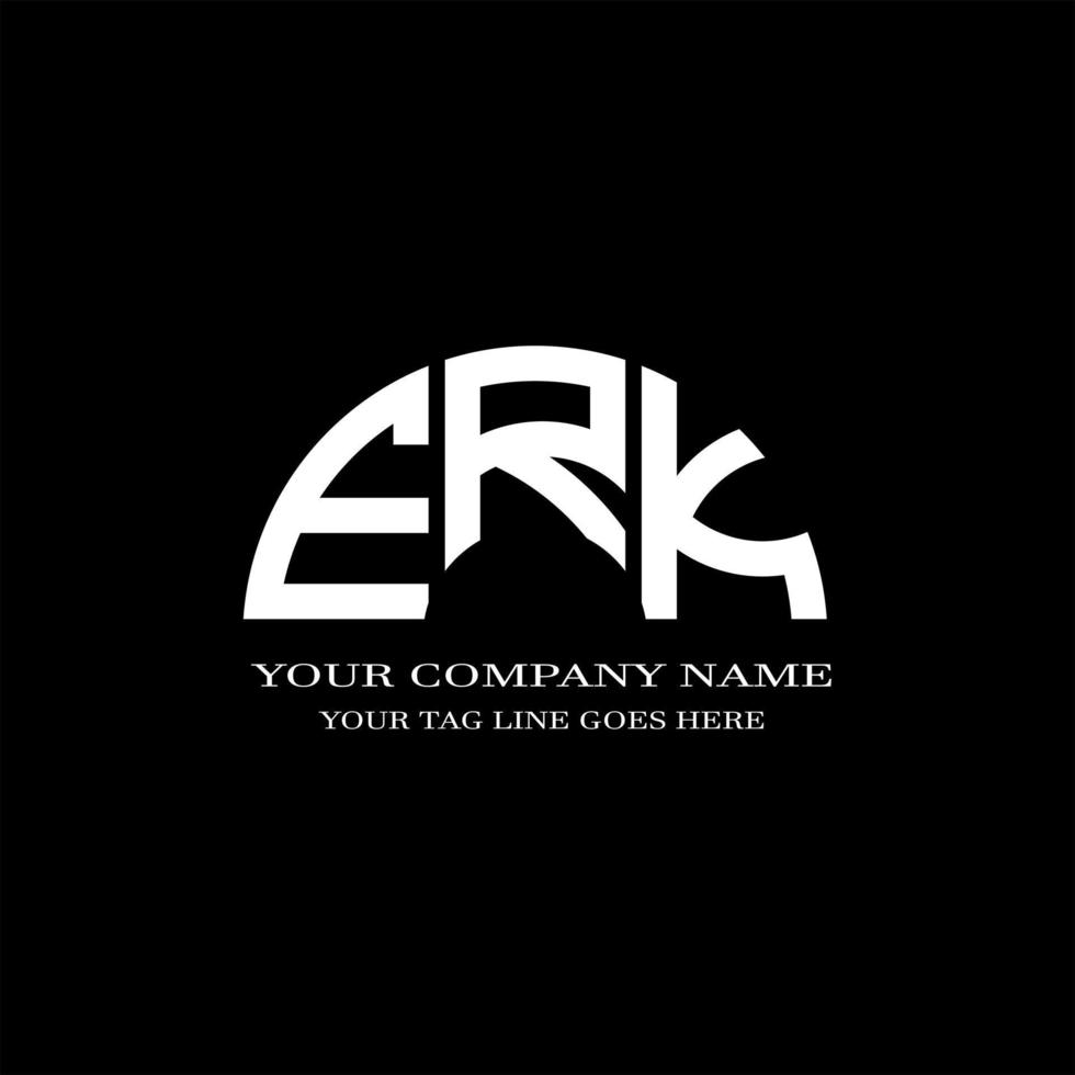 ERK letter logo creative design with vector graphic